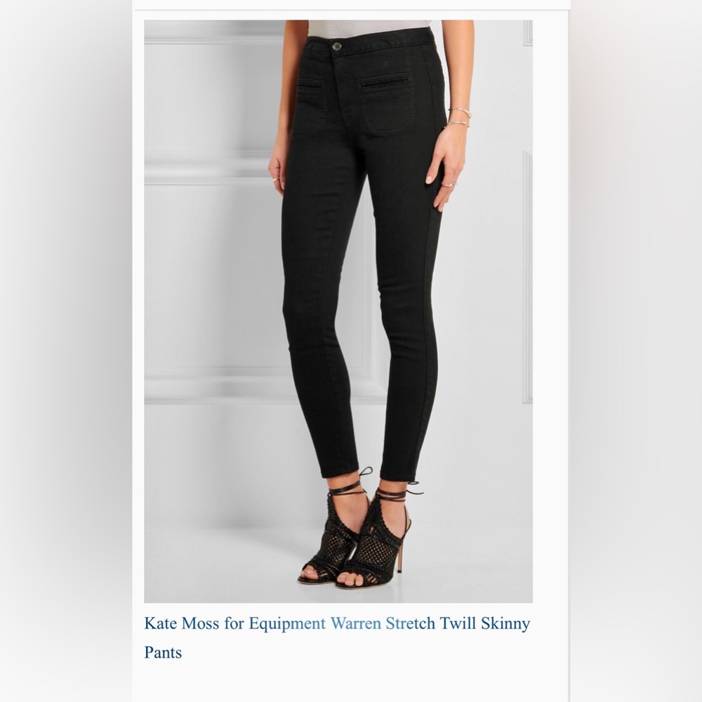 Kate Moss Equipment Warren Twill Skinny Pants